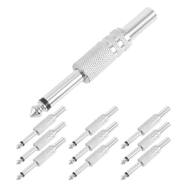6.35mm Mono Amplifier Plug 1/4Inch Male Mono Monaural Jack Audio Cable Con