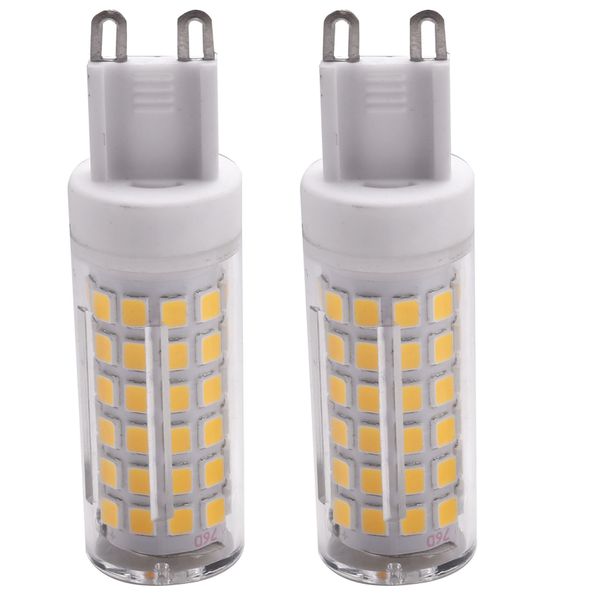 10W G9 100 LED Corn Light Bulbs Ceramic,No Flicker,2PCS Natural White