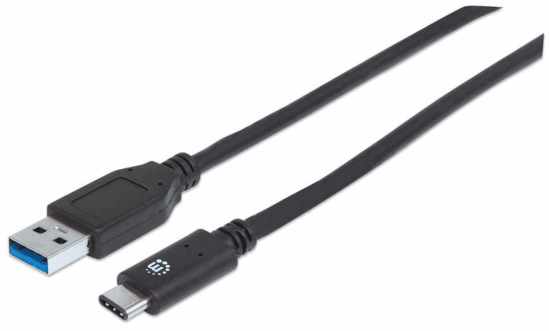 Manhattan USB 3.1 Gen2 Cable-Type -c Male- 1m 3A Black