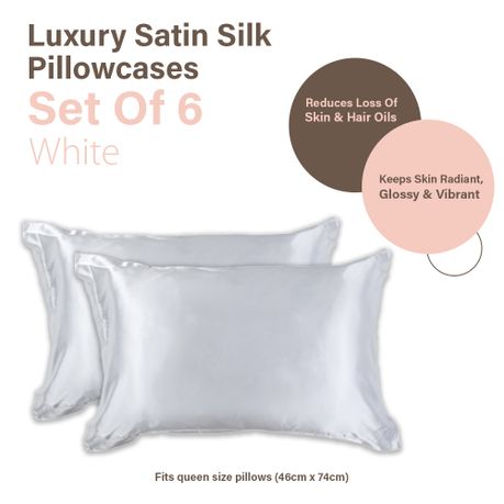 Nordik Beauty Luxury Satin Silk Pillowcases Set of 6 Shop