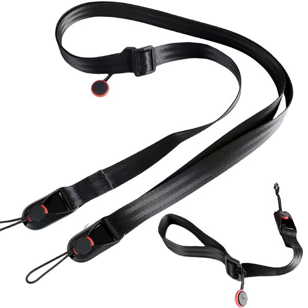 2 psc Camera Strap Set - Camera Shoulder &amp; Wrist Strap For DSLR/SLR