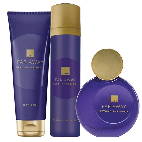 Avon - Far Away Beyond The Moon -3 Perfumes, Spray &amp; Body Cream Set for Her