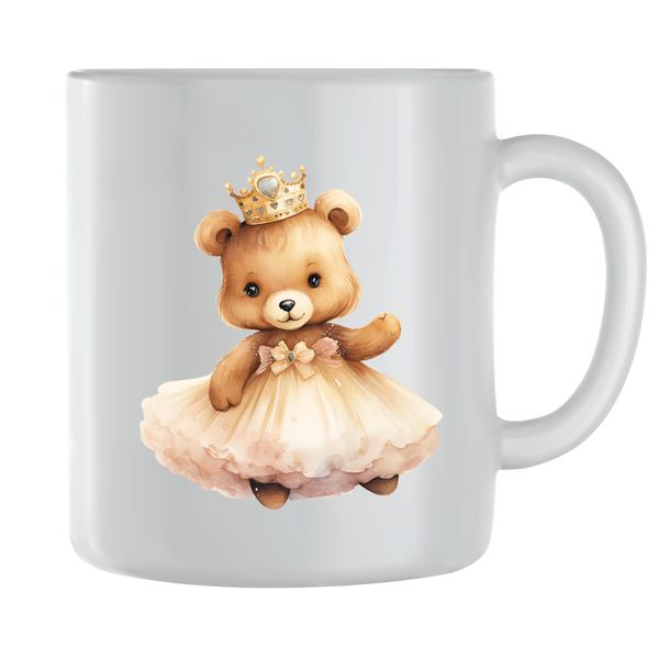 Princess_2 Coffee Mugs for Men Women Teddy Bear Lovers Graphic Cup Gift 189