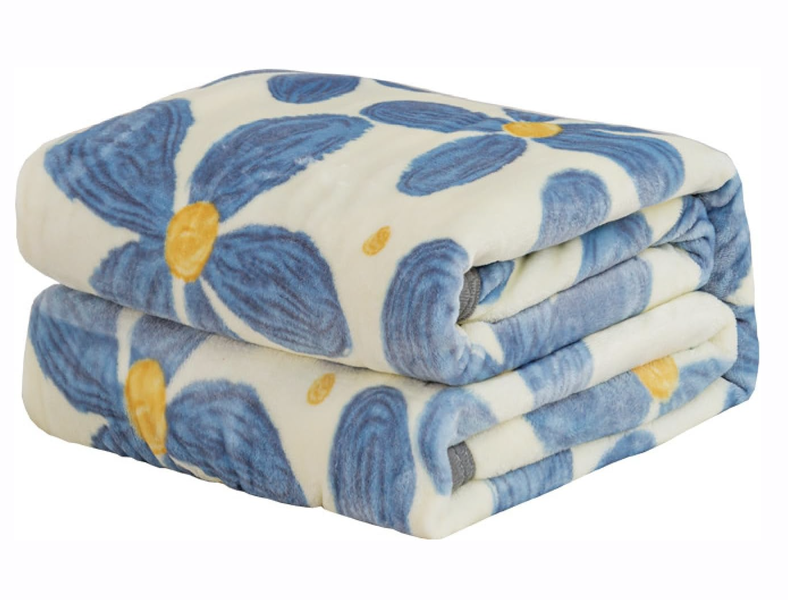 Decor Leisure Blanket Light Luxury Soft Warm Fleece Blanket Flower Modern