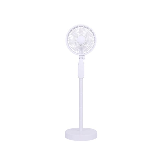 Height-Adjustable USB Desk Fan with Charging Port - Portable and Compact