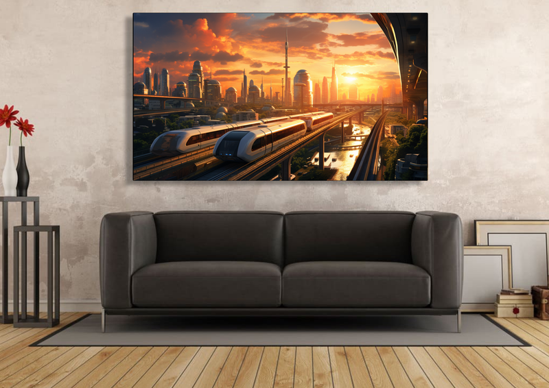 Canvas Wall Art - Elevated Commute Abstract - IM1124