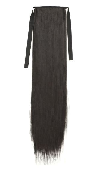 Colour 1b XXL Straight 100% Brazilian Remy Human Hair Tie On Ponytail