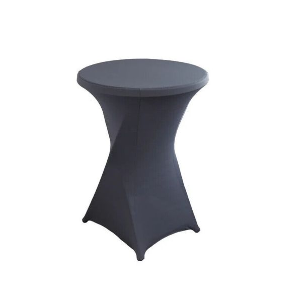 Dark Grey Spandex Cocktail Table Cover