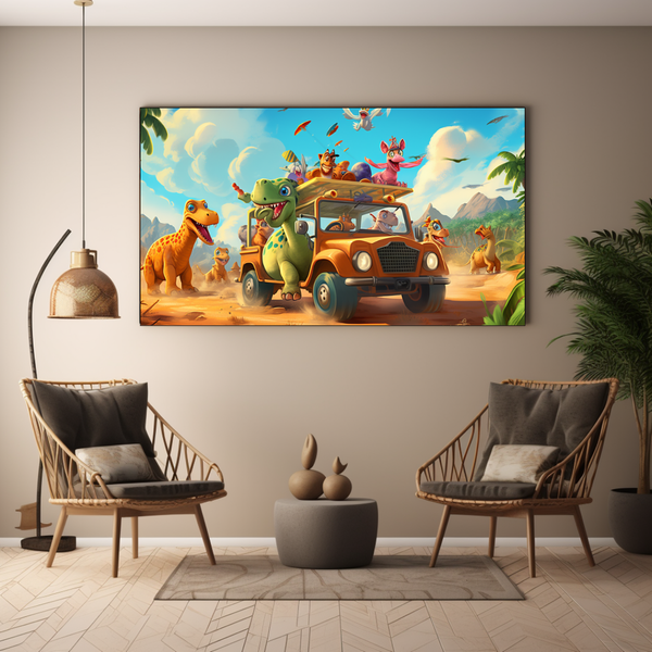Canvas Wall Art - Dino Safari Adventure - BK0119