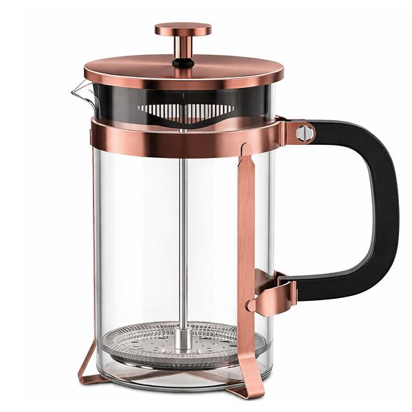 French Press Coffee Maker Brewer 1L Borosilicate Glass 4-level Filtration