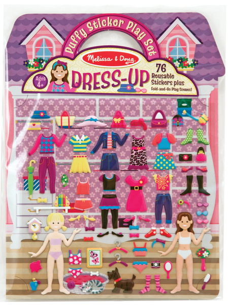 Melissa &amp; Doug Puffy Sticker Play Set - Dress-Up (76 Reusable Stickers)