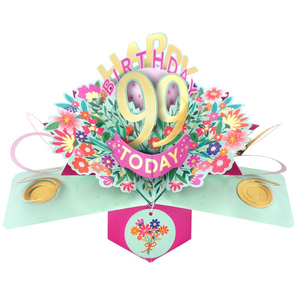 Happy 99th Birthday 3D Pop Up Card - Female