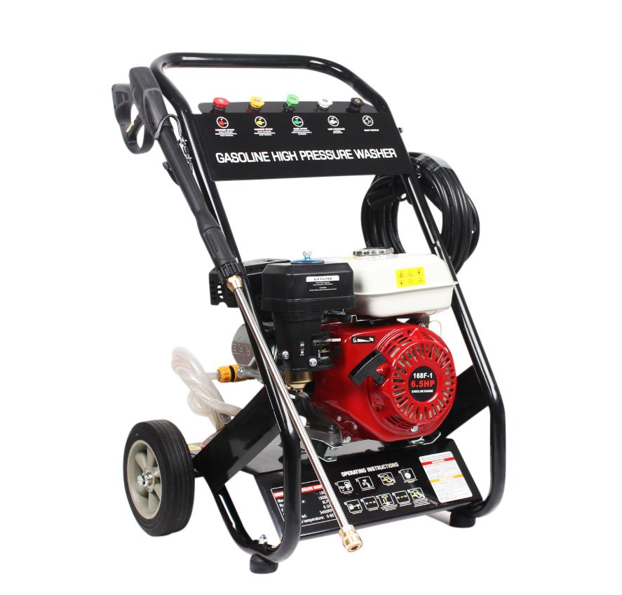 Zooltro 2600W 2500PSI 6.5HP Engine Petrol High Pressure Washer with 8m