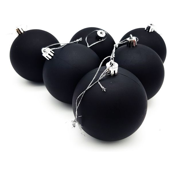 Bufftee Big Christmas Tree Baubles - Matte Balls 6 Pack - Matt Teal