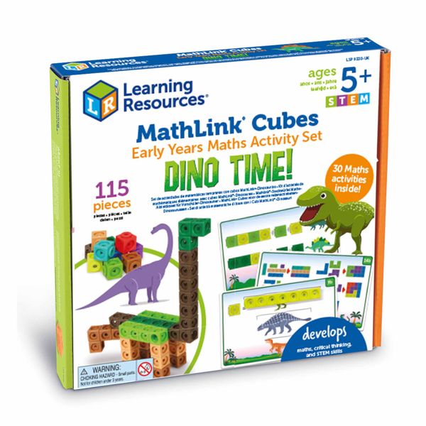 Learning Resources MathLink Cubes Early Maths Activity Set: Dino Time