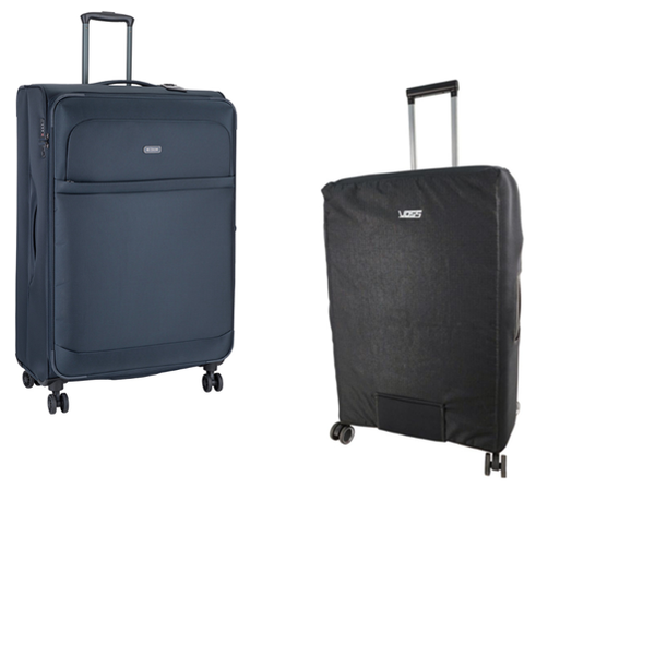 Cellini Microlite S Large 4 Wheel Trolley Case+ Voss luggage cover
