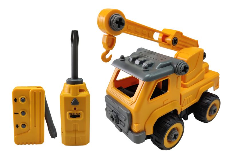 R/C 1/26 2.4GHz 2WD STEM Take Apart Crane (21cm long) - Yellow