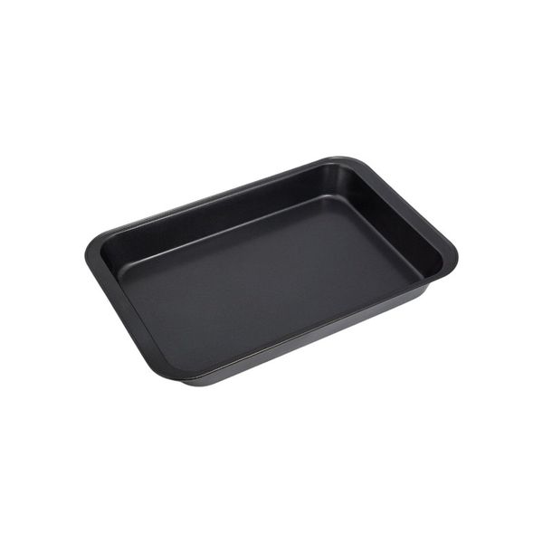 Premium Carbon Steel Rectangular Deep Baking Pan - 31.5cm - Black