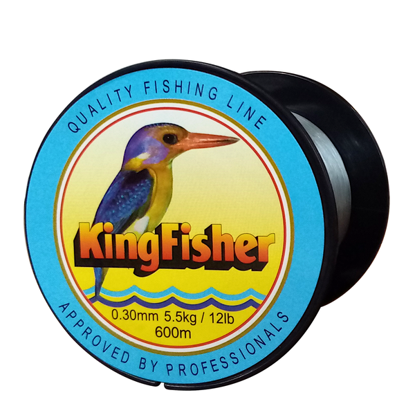 Kingfisher Nylon Fishing Line 5.5KG/12Lb .30MM Colour Green 600m Spool