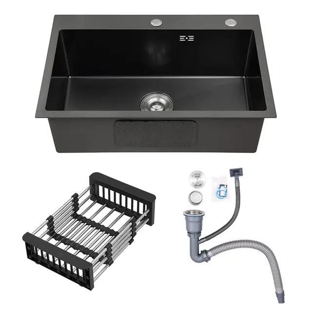 Single Black Kitchen Sink