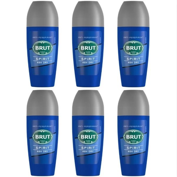 Brut Antiperspirant Roll-On Deodorant Spirit 6X50ml