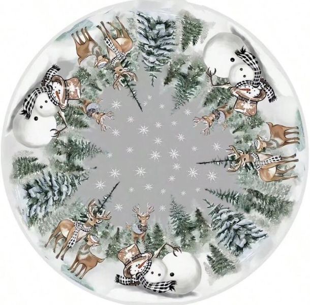 Vibrant Snowflake Christmas Tree Skirt