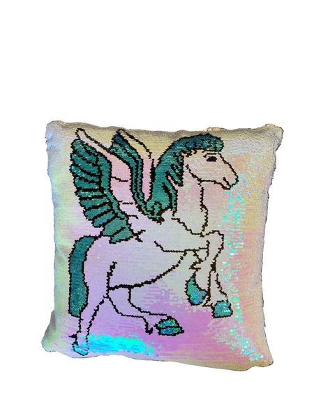Mermaid Colour Changing Shiny Sequin Pillow Cushion - Reversible Unicorn
