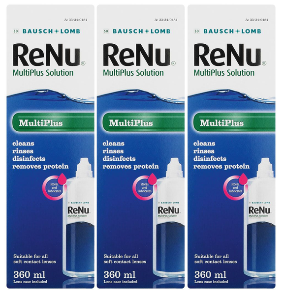 3 Pack Renu MultiPlus Contact Lense Solution 360ml