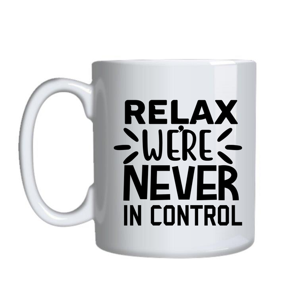 Relax Coffee Cups with Motivational Graphic Mug Design Birthday Present