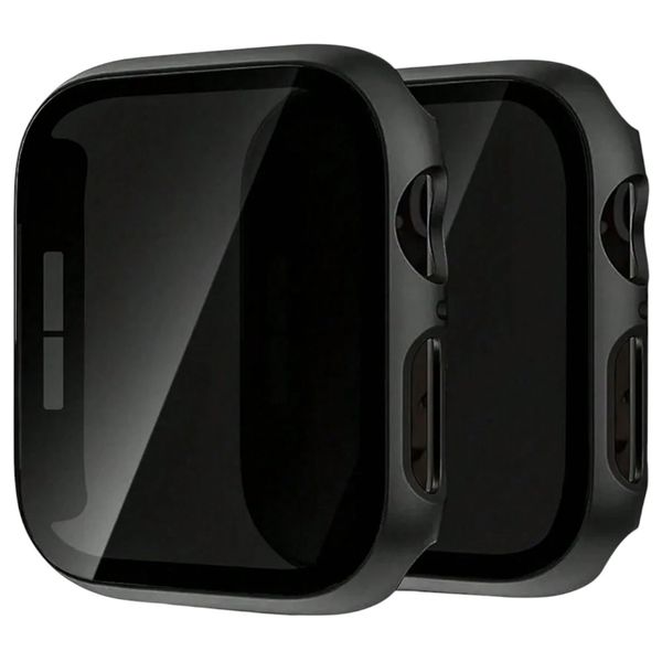 2 Piece Full-Coverage Watch Case Protector with Tempered Glass Screen