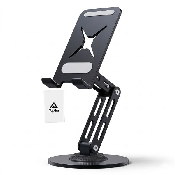Topika Foldable Phone Stand, Flexible Adjustable Arms, Non-slip Pads