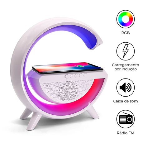 G500-LED Smart Wireless Charger Day Night Light Speaker with RGB