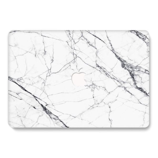 Grey &amp; White Marble Designer Case Compatible for Macbook Pro 16" Touch