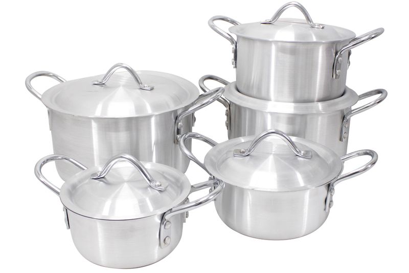 Aluminum 10 Piece Pot &amp; Lid Cookware Set