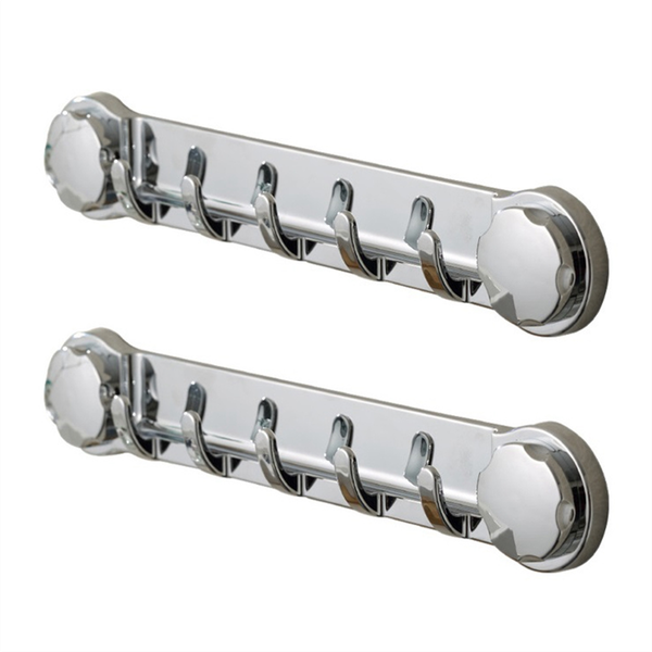 2 Pcs Multifunctional Bathroom Wall Hooks Drill-Free Towel