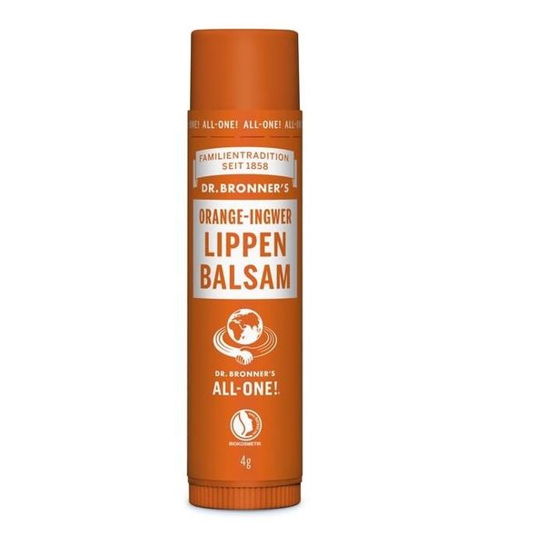 Dr Bronner Lip Balm Orange Ginger 4g