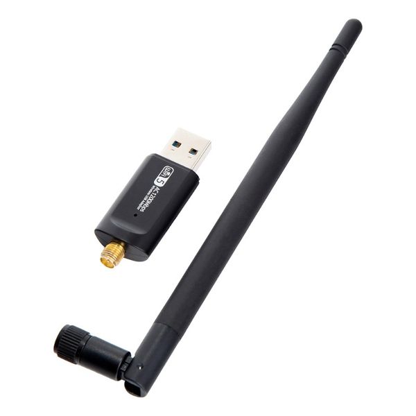 1200M 11AC Dual-Band WiFi USB Adapter 1200M-5DB Black