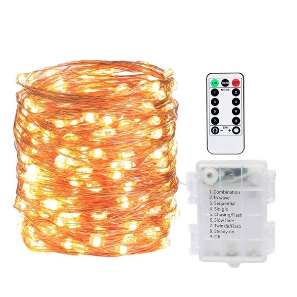 Licer LED String Lights 8 Modes Remote Control Dimming Fairy Lights 20M
