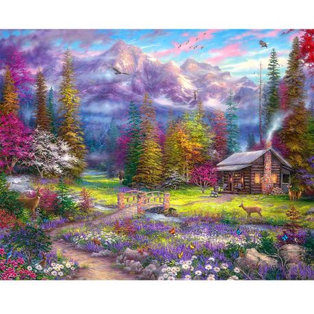 DIY Diamond Painting Art Kit - Cabin In The Woods Image