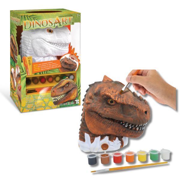 Dinosaur Money Bank Painting Kit - Paint Your Own T-Rex Piggy Bank