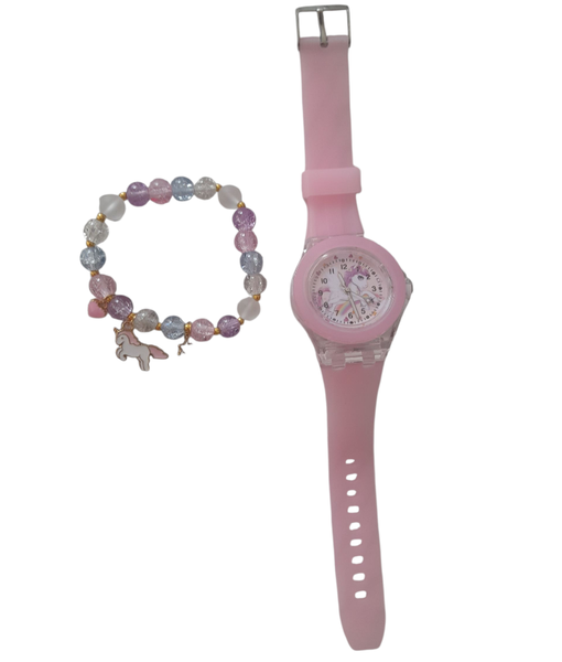 Kids Unicorn Watch and Bracelet Set