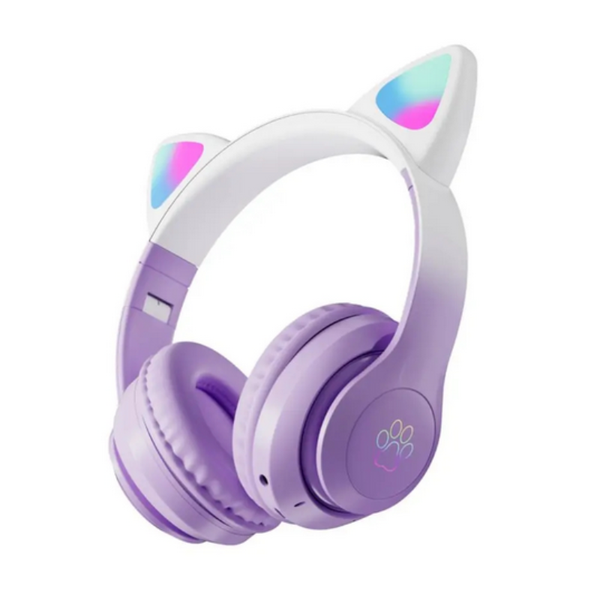 STN-28PRO Colourful Light Cat Ear Bluetooth 5.0 Headphone