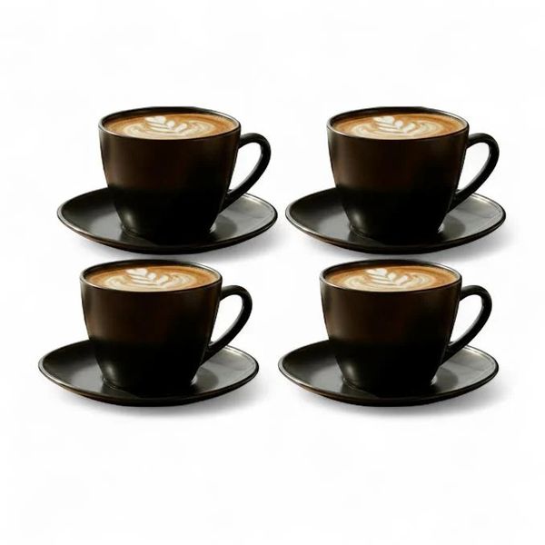 Continental Homeware Rolux Opal 4 Piece Cup &amp; Saucer Set
