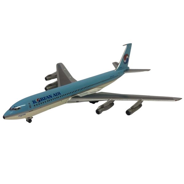 1:400 Scale, Korean Air, Boeing 707, Metal Display, Model Aircraft.