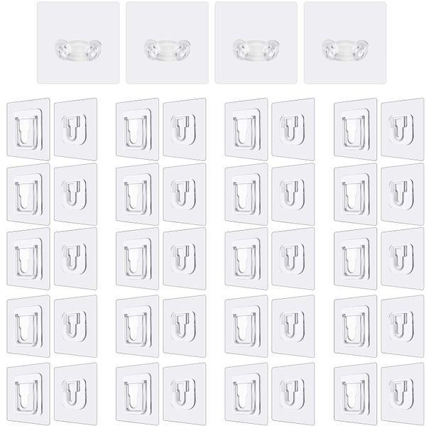 Double Sided Self Adhesive Hooks for Bathroom, Kitchen, Office Hanging