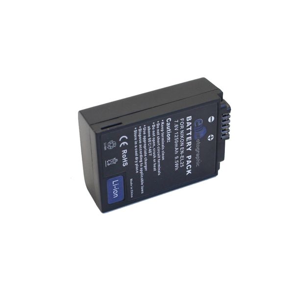 E-Photographic EN-EL25 PRO 1250mAh Lithium Battery for Nikon Z50 Cameras