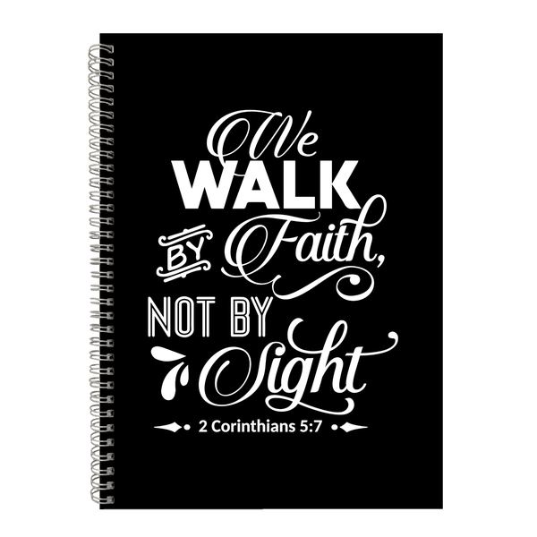 We Walk By Faith Christian Writing Book Notepad Notebook Gift A4-402