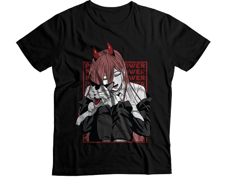 Power Petting Cat Anime T-Shirt