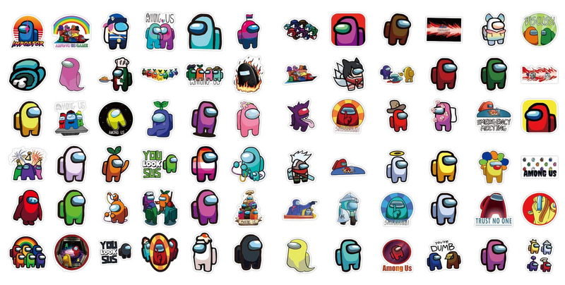 AMONG US- 100 Piece Themed Sticker Set