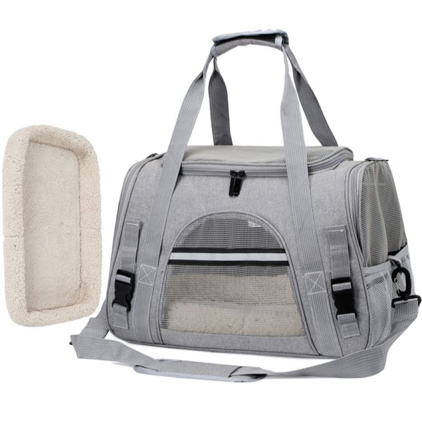 Pet Luxury Carrier Bag With Plush Cushion